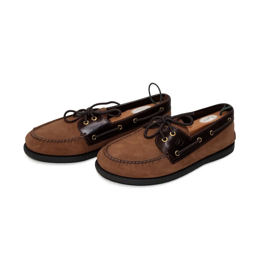 Sperry Top-Sider Authentic Original Boat Shoes 11.5 M Brown Nubuck Excellent